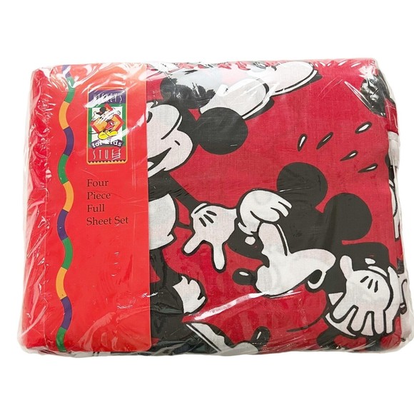 Disney Bedding Disney Vtg 8s 90s Classic Mickey Mouse Full Sheet